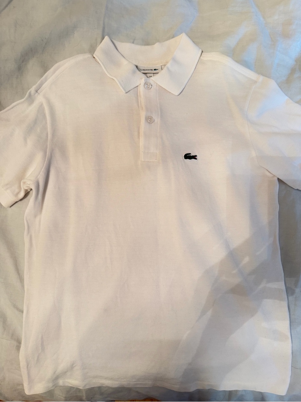 Lacoste Boy’s Classic White Polo Shirt
